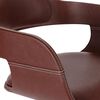vidaXL Dining Chair Brown Bentwood and Faux Leather