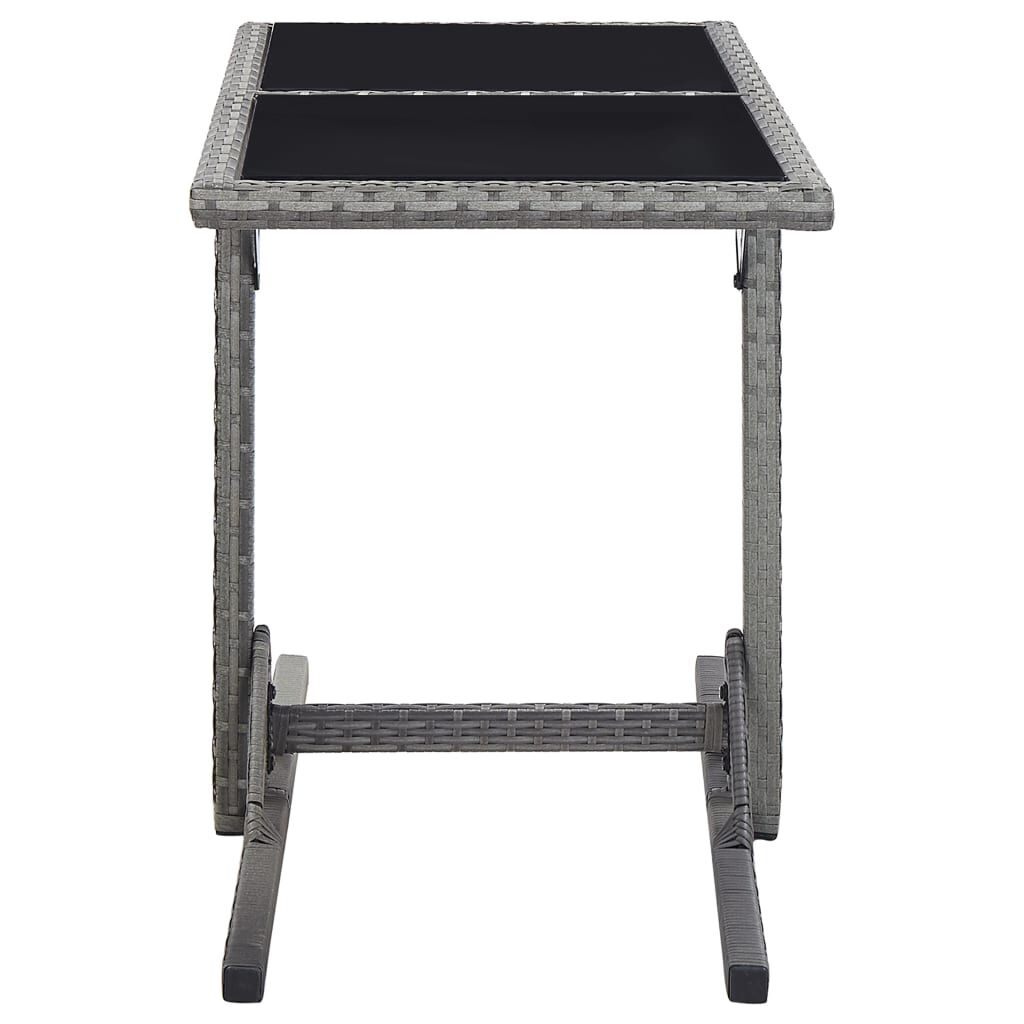 vidaXL 3 Piece Garden Dining Set Black