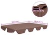 vidaXL Replacement Canopy for Garden Swing Brown 188/168x145/110 cm