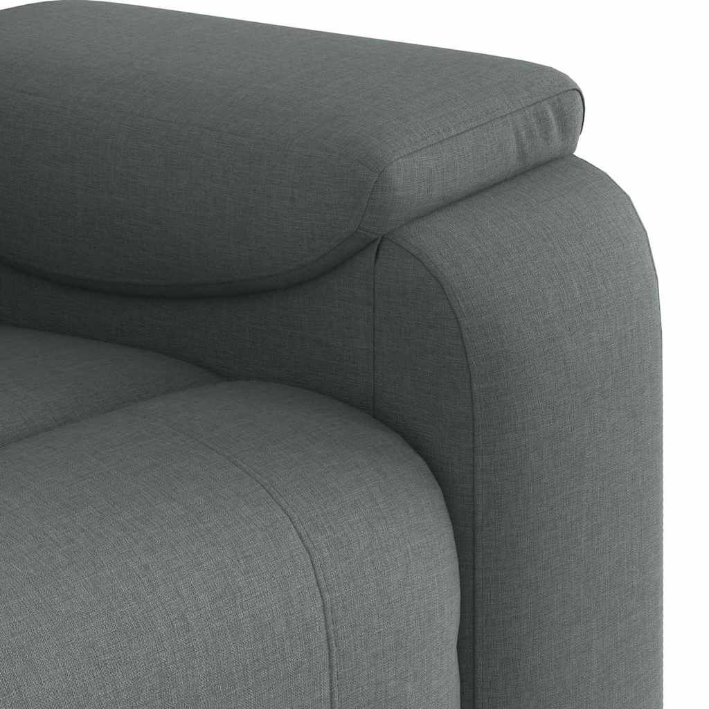 vidaXL Recliner Chair Dark Grey Fabric