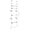 vidaXL Telescopic Wardrobe System with Shelves Aluminium