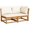 vidaXL 4 Piece Garden Lounge Set with Cushions Solid Wood Acacia