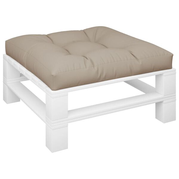 vidaXL Pallet Cushion Taupe 80x80x12 cm Fabric