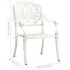 vidaXL 5 Piece Bistro Set Cast Aluminium White