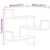 vidaXL Wall Corner Shelf 2 pcs Concrete Grey 40x40x50 cm Engineered Wood