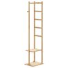 vidaXL Coat Stand with Hooks and Shelves 38.5x30x156 cm Bamboo