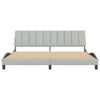 vidaXL Bed Frame without Mattress "Hanko" Light Grey 193x203 cm Velvet