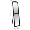 vidaXL Free-Standing Mirror Black 45x180 cm