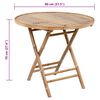 vidaXL 5 Piece Folding Outdoor Dining Set with Cushions Bamboo