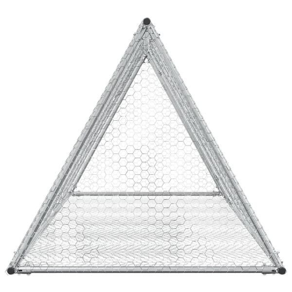 vidaXL Rabbit Hutch Silver 200x105x91 cm Galvanised Steel