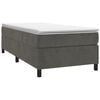 vidaXL Box Spring Bed with Mattress Dark Grey 100x203 cm Twin XL Velvet