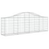 vidaXL Arched Gabion Baskets 7 pcs 200x30x60/80 cm Galvanised Iron