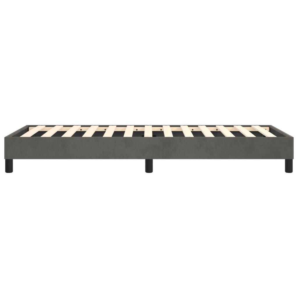 vidaXL Bed Frame without Mattress Dark Grey Twin Velvet (US Only)