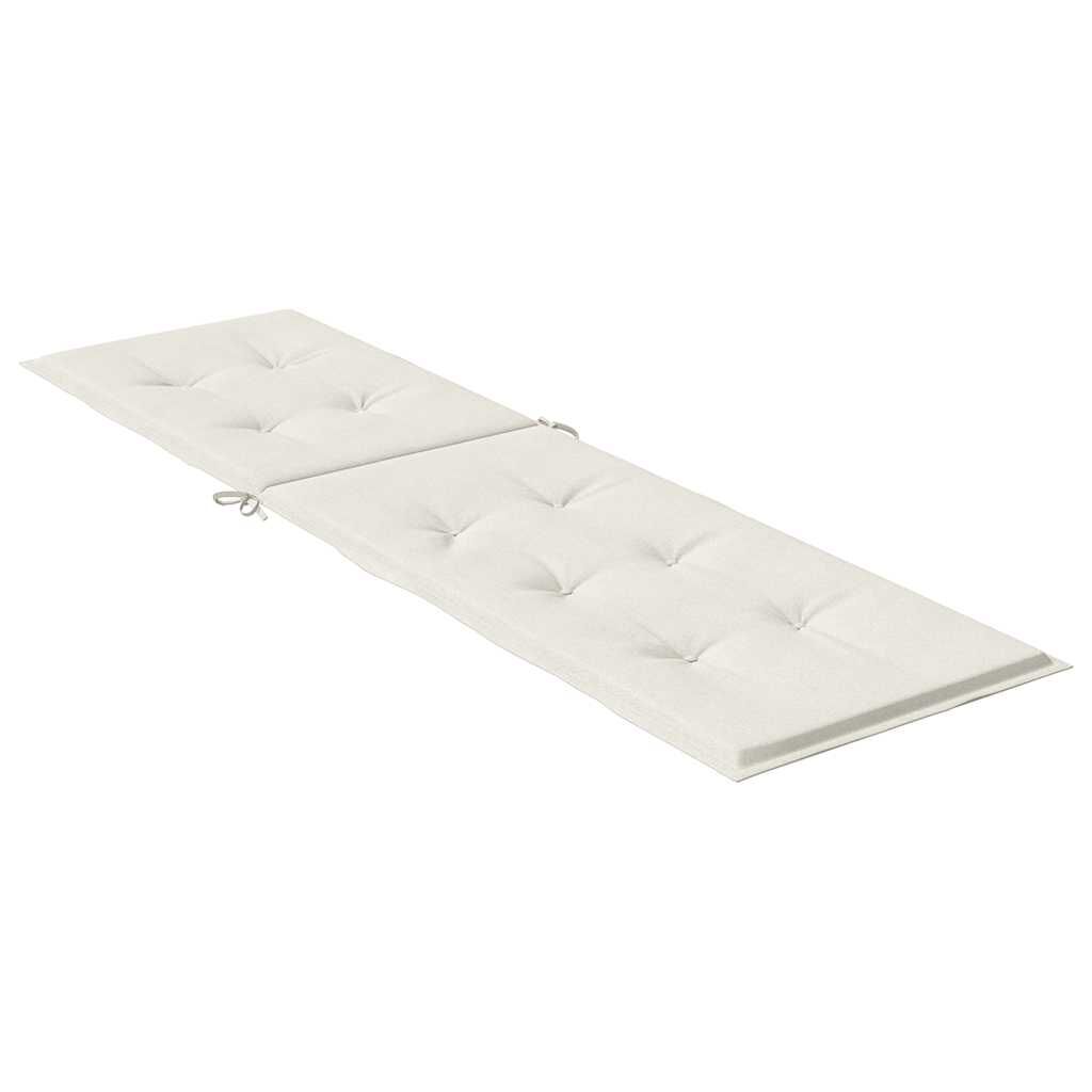 vidaXL Deck Chair Cushion Melange Cream (75+105)x50x4 cm Fabric
