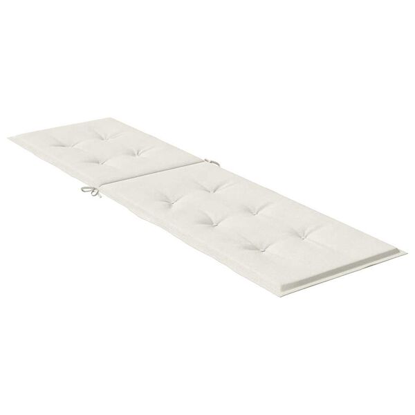 vidaXL Deck Chair Cushion Melange Cream (75+105)x50x4 cm Fabric