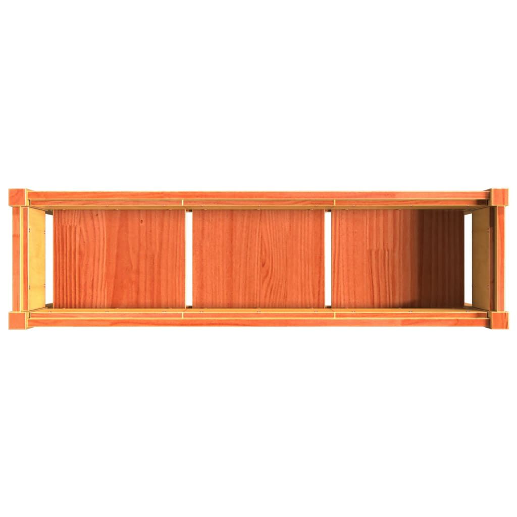 vidaXL Garden Planter with Legs Wax Brown 110x31x70 cm Solid Wood Pine