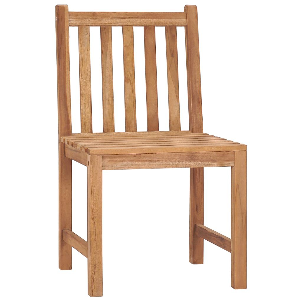 vidaXL Garden Chairs 4 pcs with Cushions Solid Teak Wood