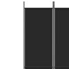vidaXL 4-Panel Room Divider Black 200x220 cm Fabric