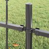 vidaXL Garden Fence 8 pcs Grey 13.6 x 0.6 m Powder-coated Steel