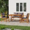 vidaXL 4 Piece Garden Dining Set with Cushions Solid Wood Acacia