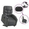 vidaXL Electric Stand up Massage Recliner Chair Grey Faux Leather