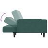 vidaXL 2-Seater Sofa Bed with Footstool Dark Green Velvet