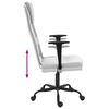 vidaXL Office Chair White Mesh Fabric and Faux Leather