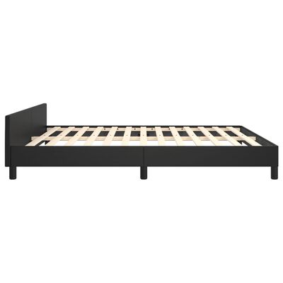 vidaXL Bed Frame without Mattress Black California King Faux Leather