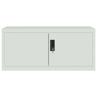 vidaXL File Cabinet Light Grey 90x40x240 cm Steel