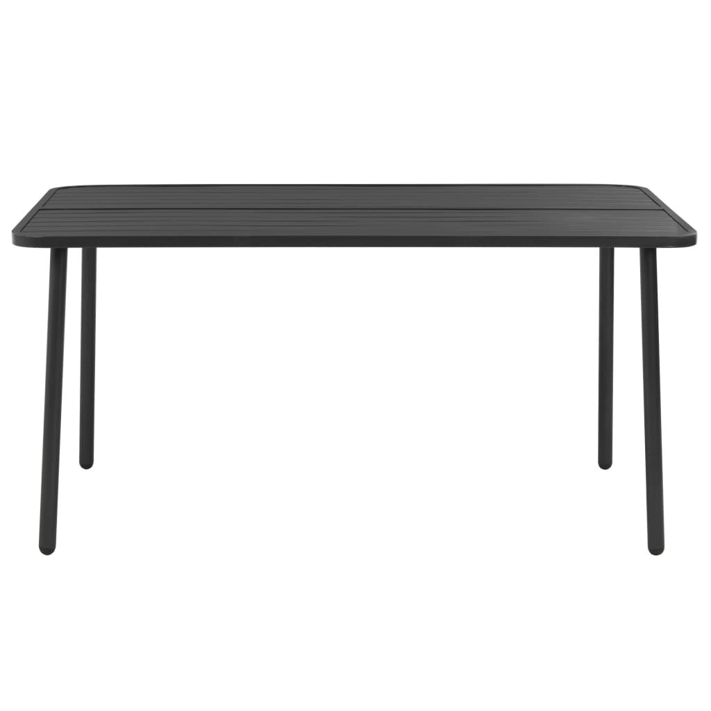 vidaXL 5 Piece Garden Dining Set Steel Dark Grey