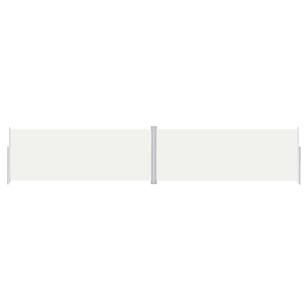 vidaXL Retractable Side Awning Cream 200x1000 cm