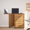 vidaXL Rolling Cabinet with Desk MOSS Honey Brown Solid Wood Pine