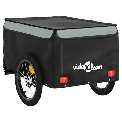 vidaXL Bike Trailer Black and Grey 45 kg Iron