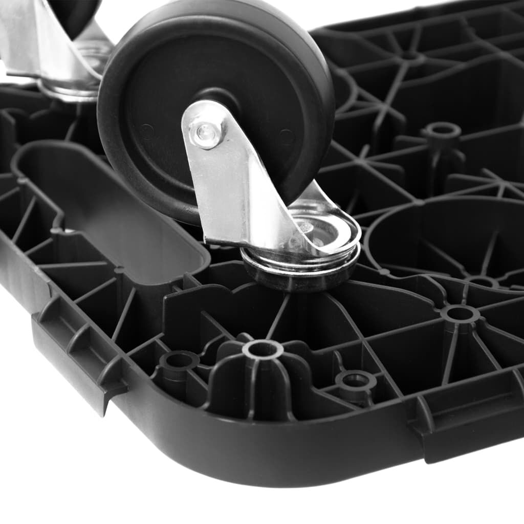 vidaXL Transport Trolley Black Polypropylene 300 kg