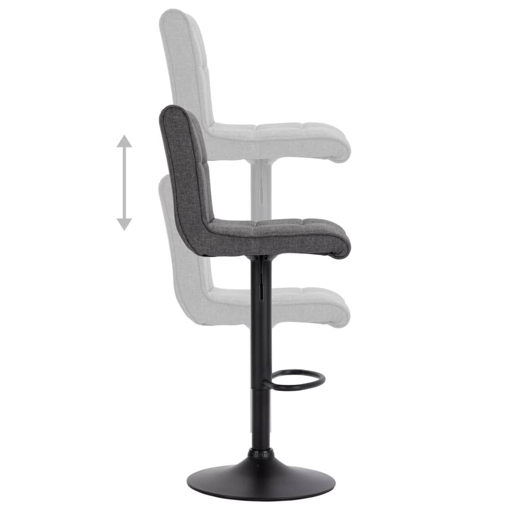 vidaXL Bar Stool Dark Grey Fabric