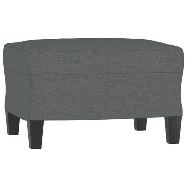 vidaXL 3 Piece Sofa Set with Pillows Dark Grey Fabric