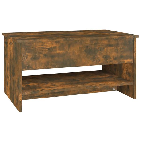 vidaXL Coffee Table Smoked Oak 80x50x40 cm Engineered Wood