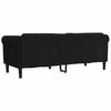 vidaXL Sofa 3-Seater Black Velvet