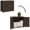 vidaXL Garden Storage Cabinet Brown 83x45x76 cm Poly Rattan