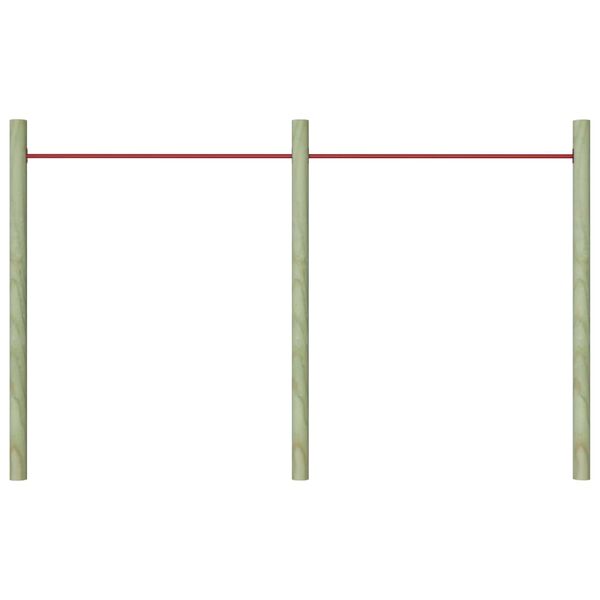 vidaXL Turning Bars 2 pcs 125 cm Steel Red