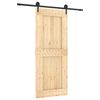 vidaXL Sliding Door with Hardware Set 85x210 cm Solid Wood Pine