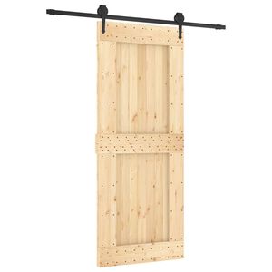 vidaXL Sliding Door with Hardware Set 85x210 cm Solid Wood Pine
