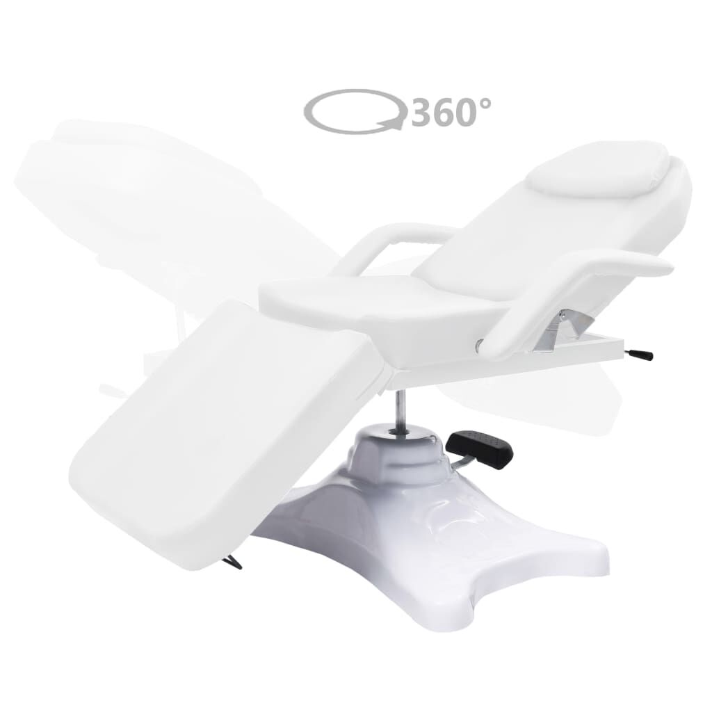 vidaXL Massage Table White 180x62x(86.5-118) cm