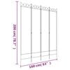 vidaXL 4-Panel Room Divider Brown 160x200 cm Fabric