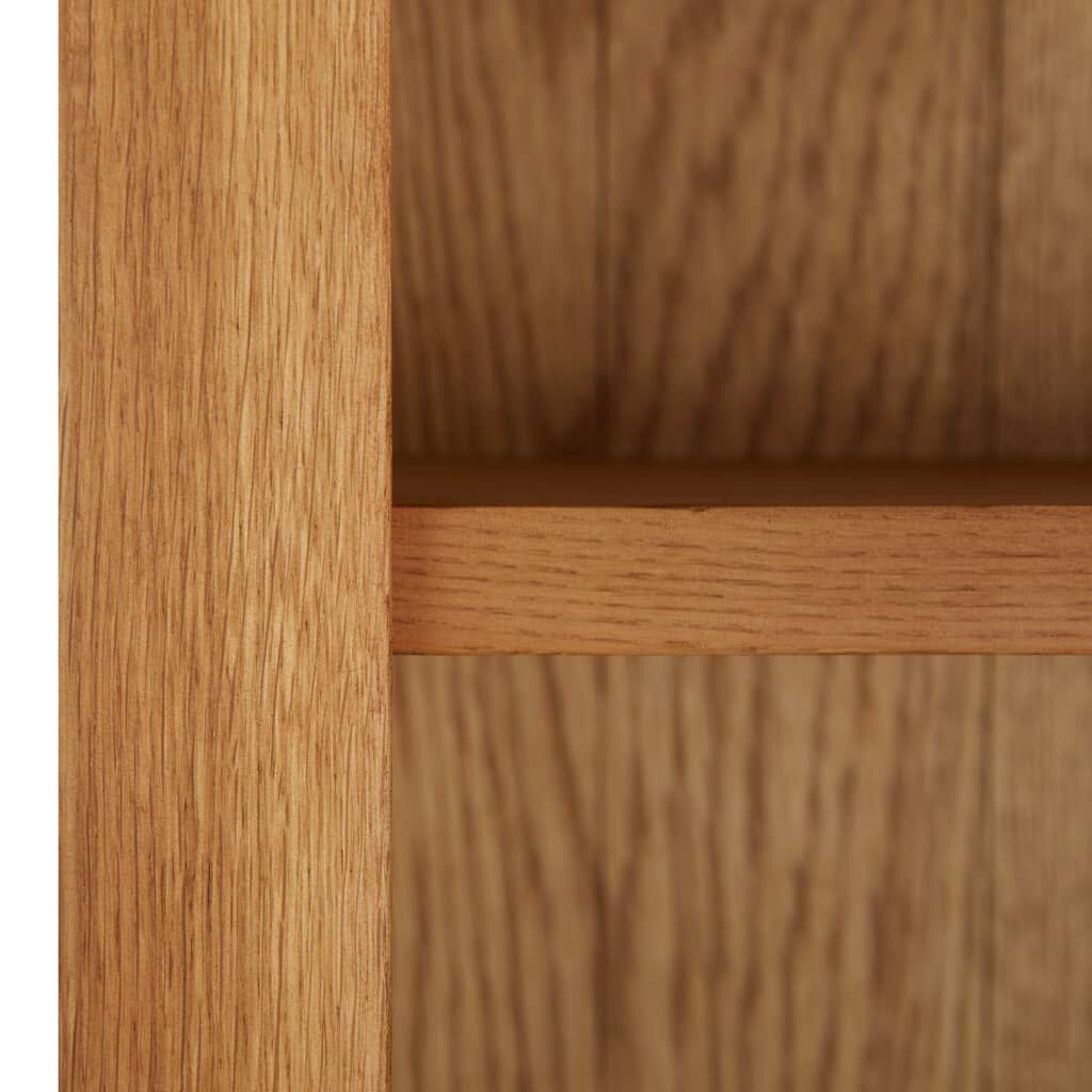 vidaXL Bookcase with 2 Doors 70x30x180 cm Solid Oak Wood