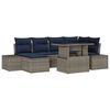 vidaXL Garden Sofa Set with Cushion 7 pcs Grey and navy blue