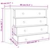 vidaXL Side Cabinet Grey 80x40x73 cm Pine Panama Range