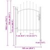vidaXL Garden Gate Woerden Steel 1x1.5 m White