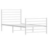 vidaXL Metal Bed Frame without Mattress with Footboard White 100x190cm