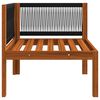 vidaXL 3-Seater Garden Sofa with Cushion Wood Acacia&Rope